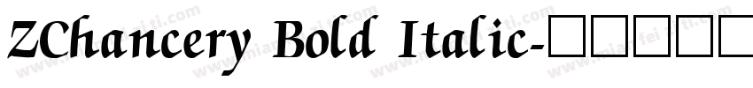 ZChancery Bold Italic字体转换